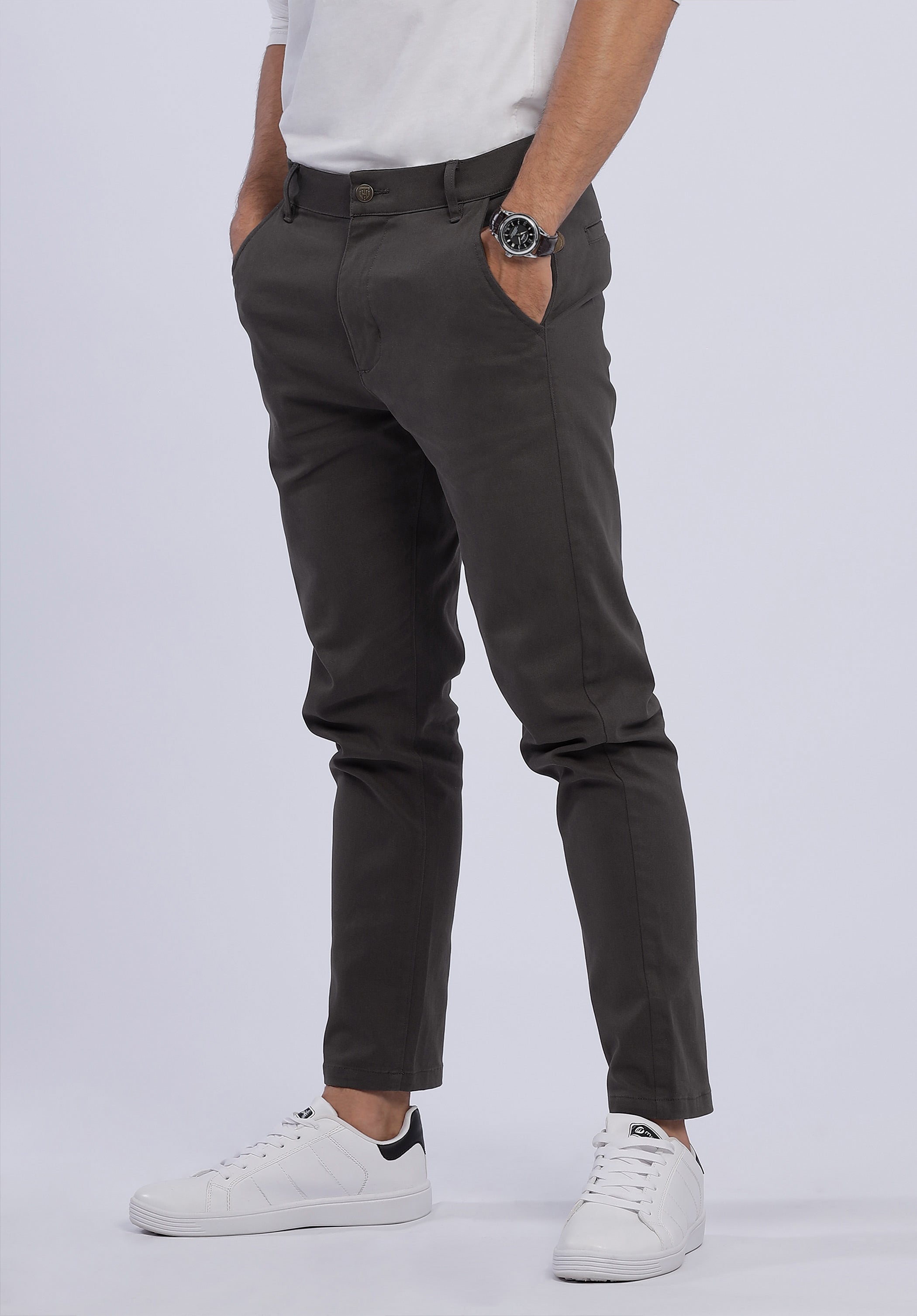 ACHROMATIC CHINO PANTS