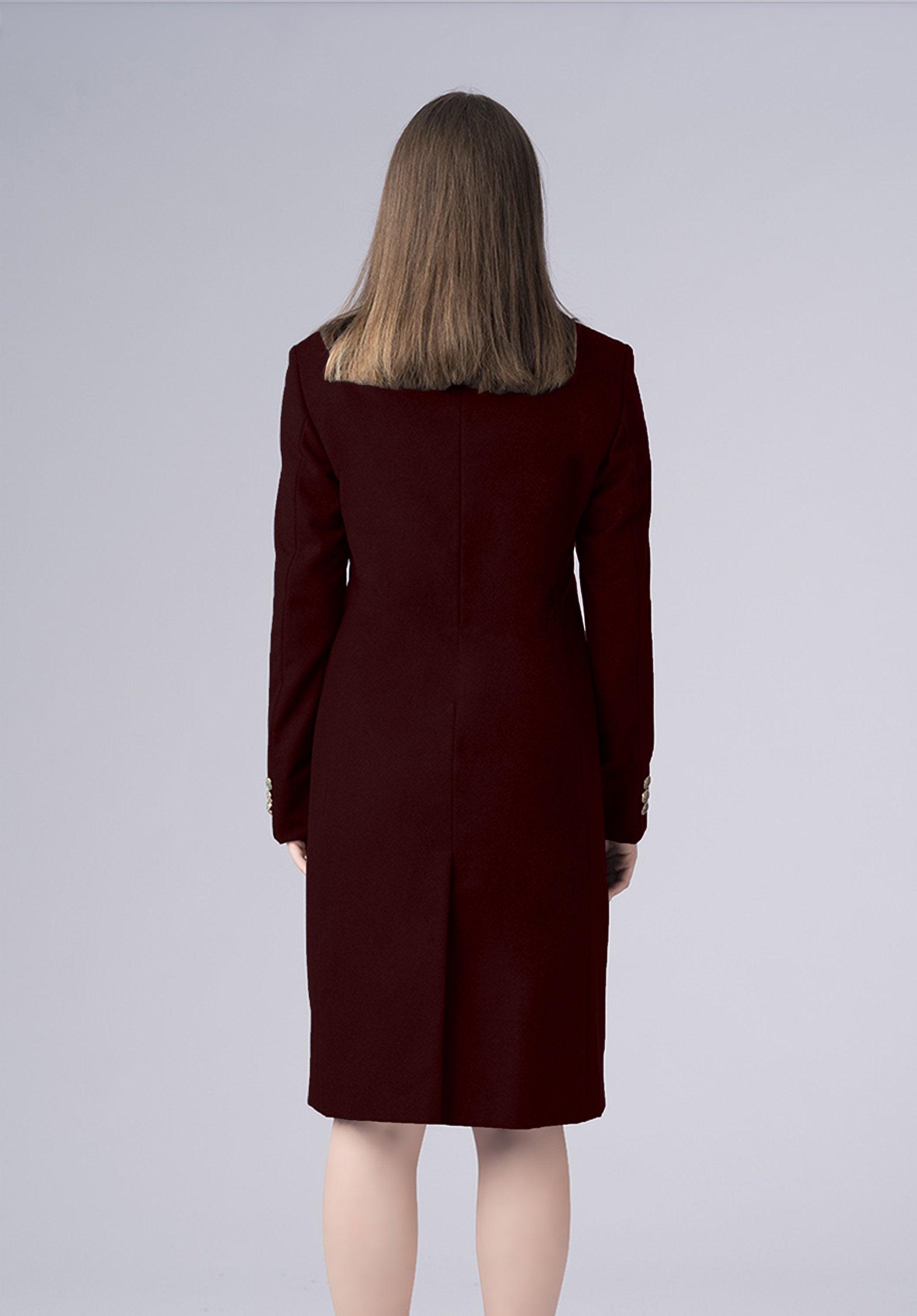 cashmere straight dress-coat