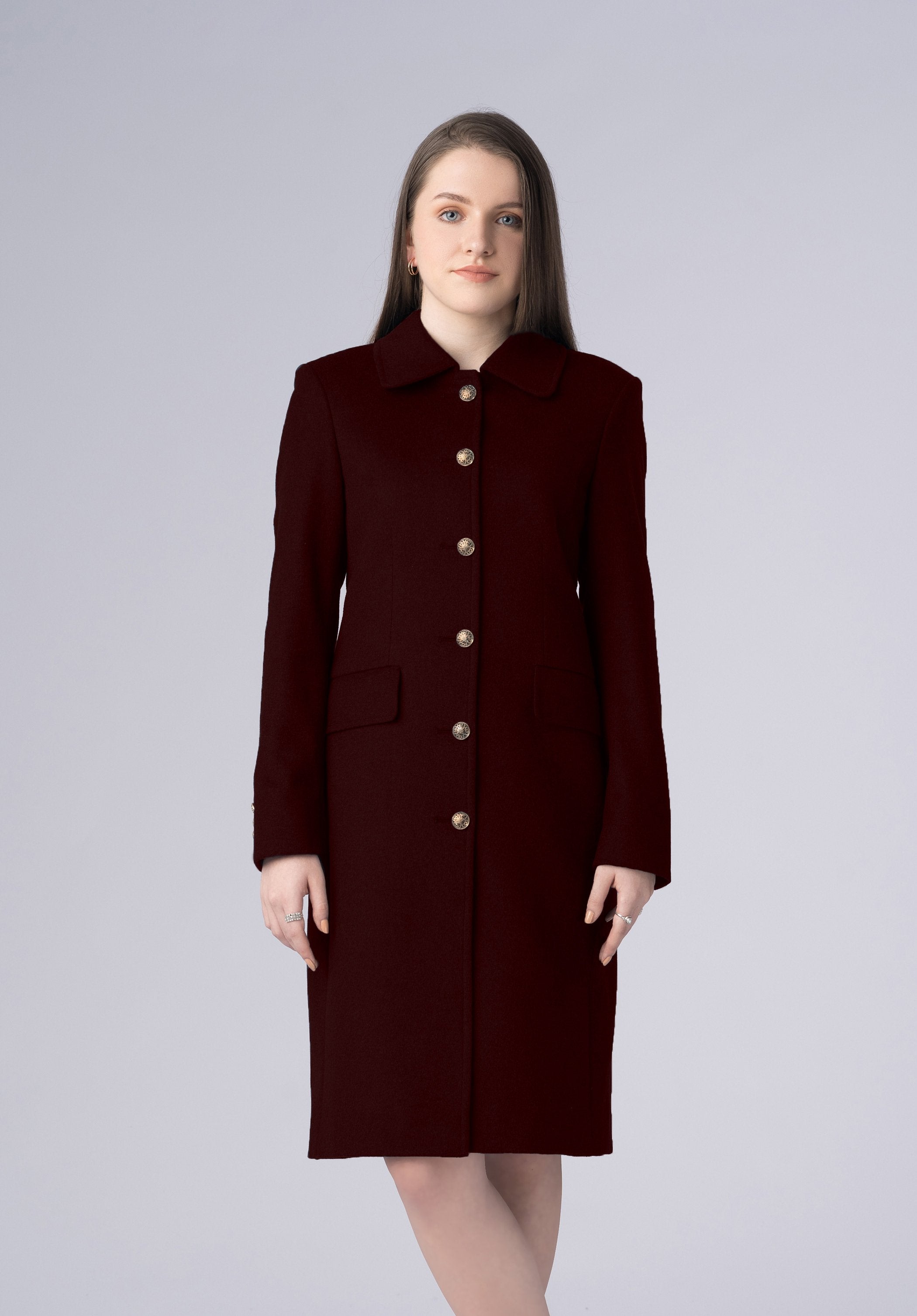 cashmere straight dress-coat