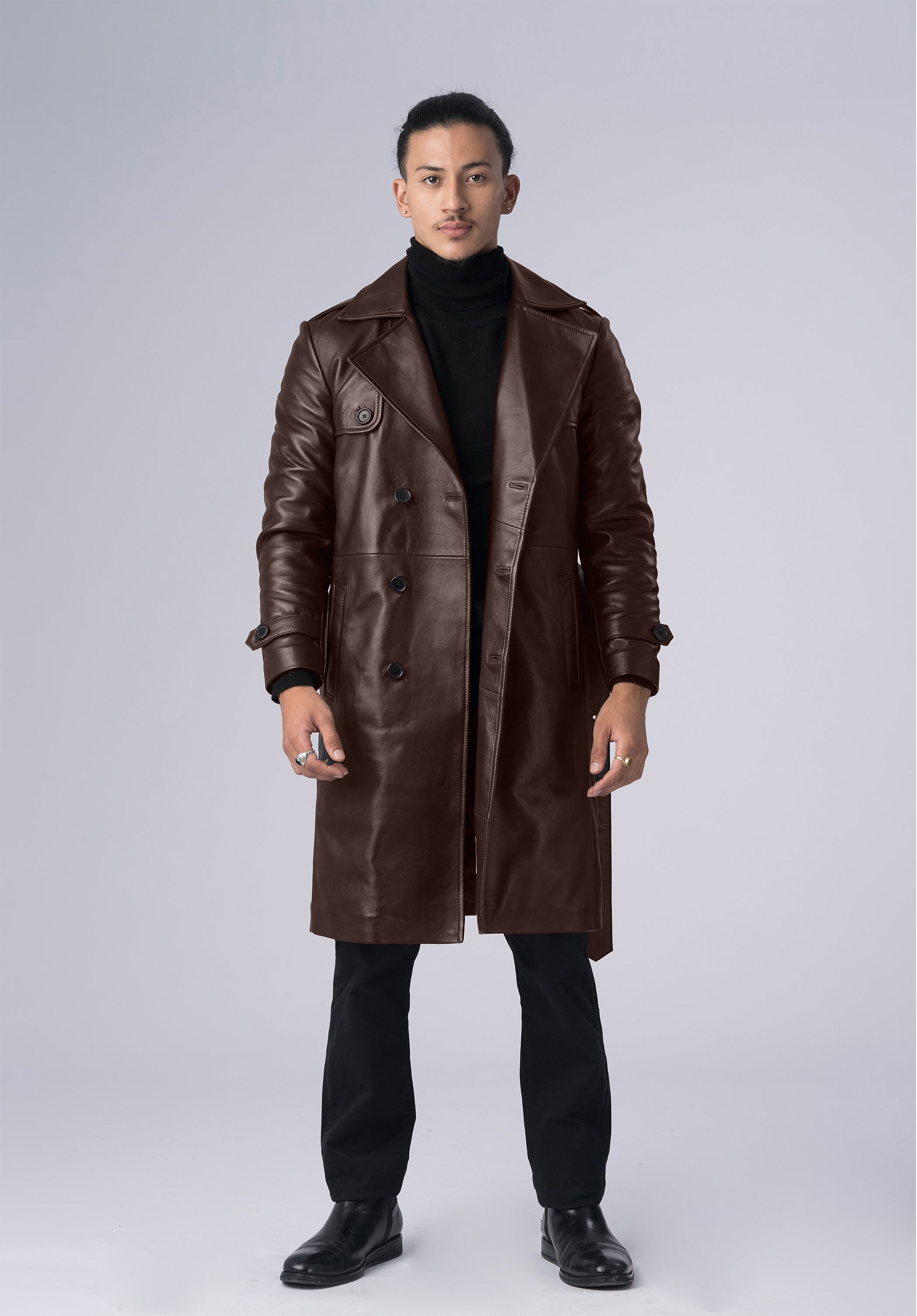 LOGAN LEATHER TRENCH