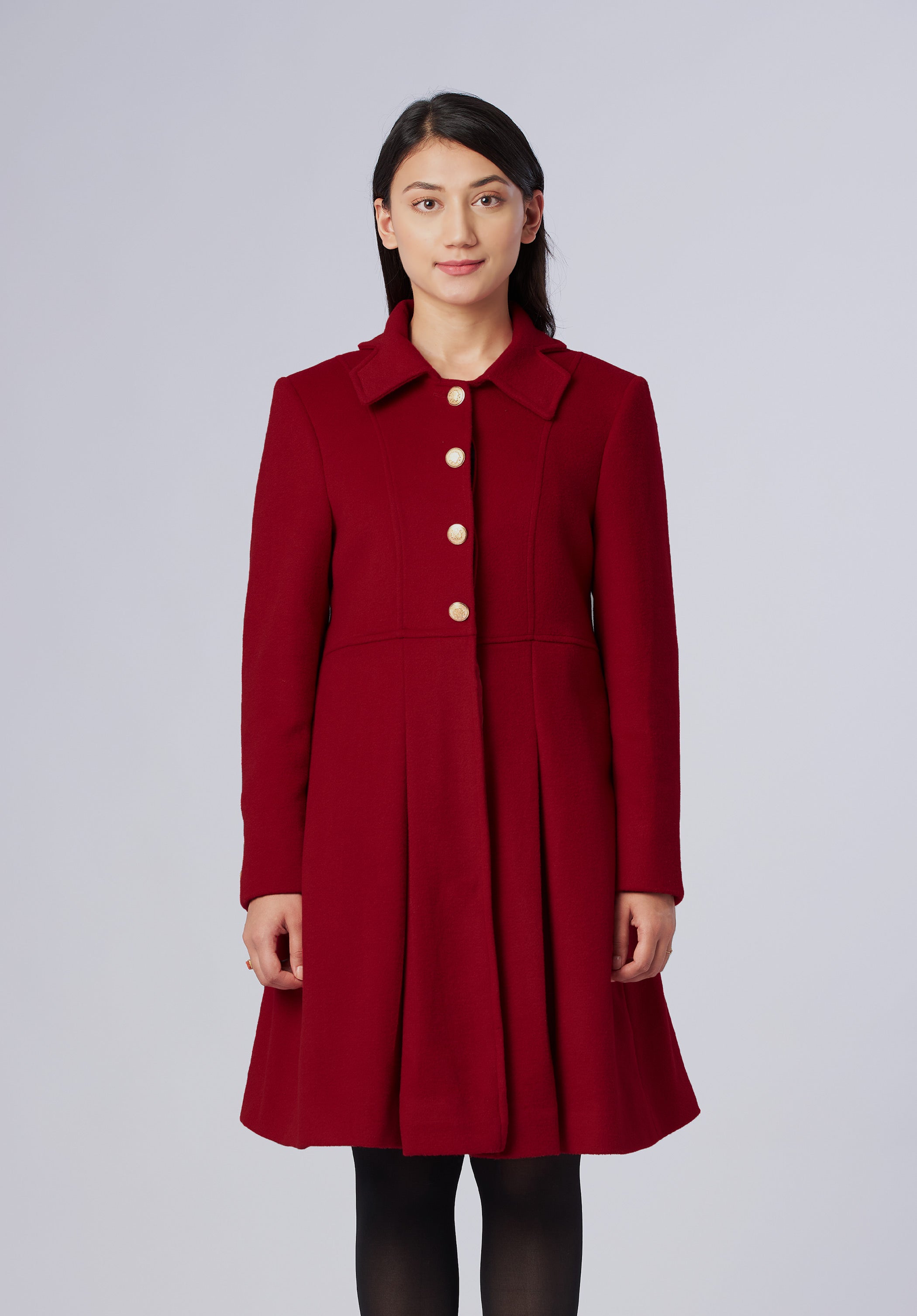 ROSSO PLEATED COAT