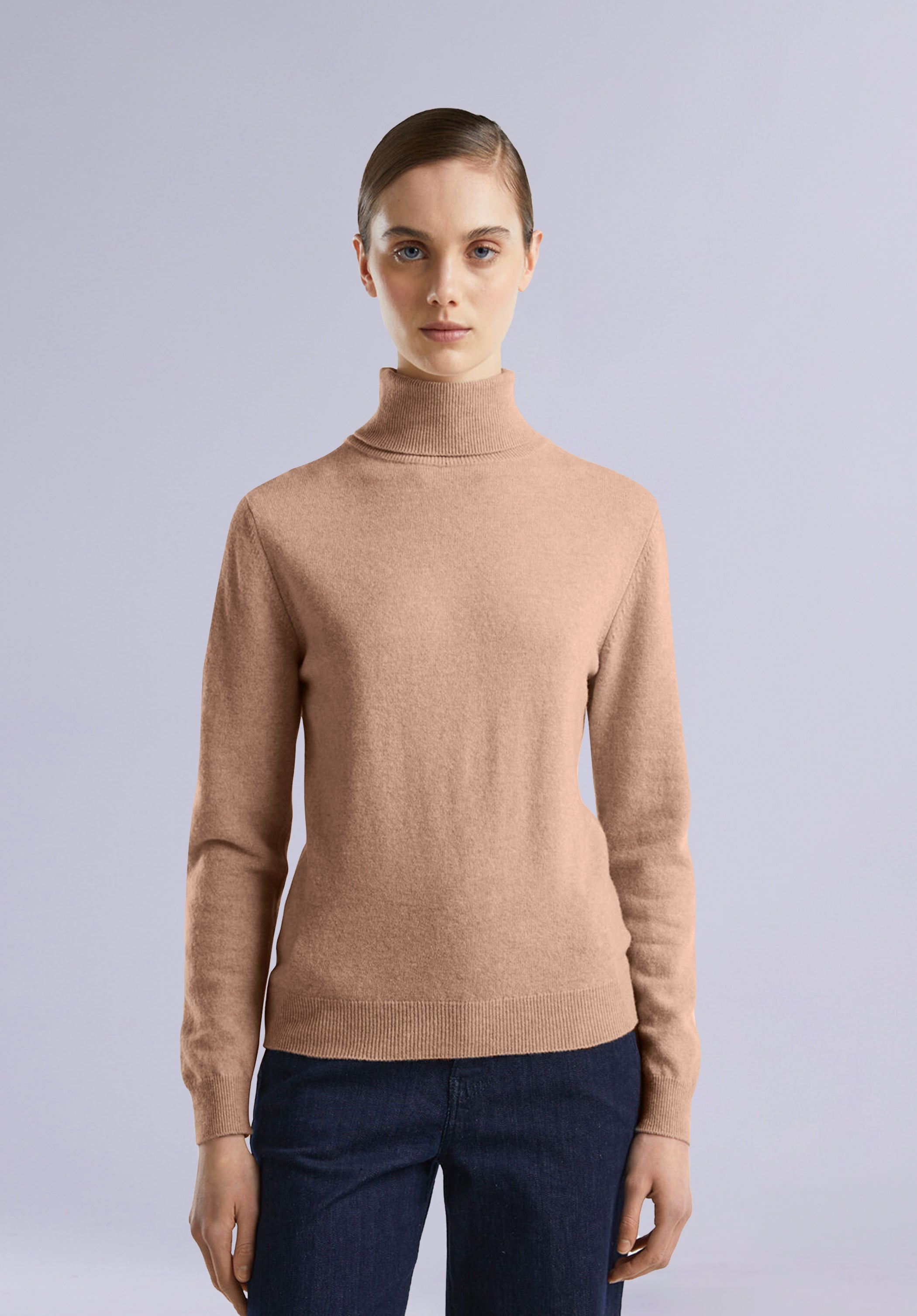 Beige High Neck